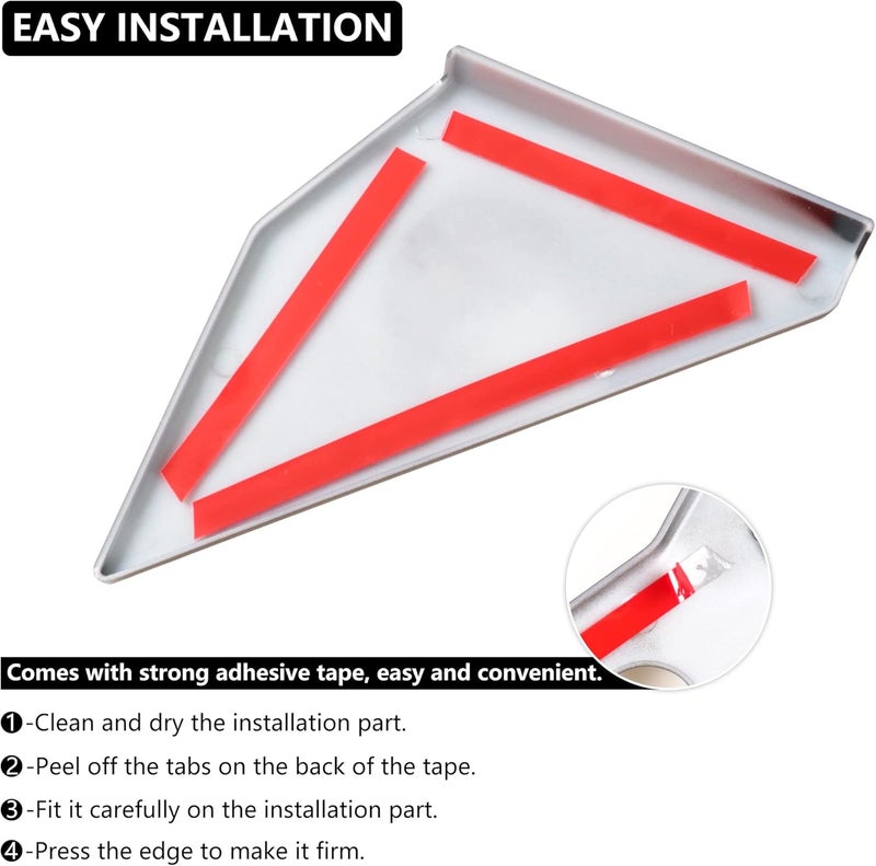 RERPRO Rear Window Triangle Cover Trim Compatible with 2021 2022 2023 2024 2025 Ford Bronco 4 Door Accessories Exterior Decoration Trims Kit Protection Decor Covers, 1 Pair Black - Image 5